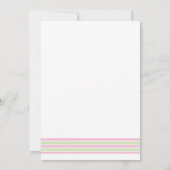 女の子のベビーシャワーはノート/ピンクの鳥感謝していしています サンキューカード (裏面)