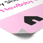 女の子のベビーシャワーパーティープロップフォトブースフレーム装飾 ポスター (角)