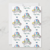 女の子のベビーシャワーヴィンテージ熱気球が発明される 招待状 (裏面)