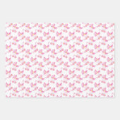 女の子のベビーシャワー包装紙セット3 ラッピングペーパーシート (正面3)