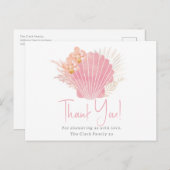 女の子のベビーシャワー感謝ポストカード ポストカード (正面/裏面)