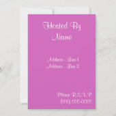 女の子のベビーシャワー招待状テンプレート 招待状 (裏面)