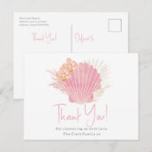 女の子のベビーシャワー お礼のポストカード ポストカード (正面/裏面)