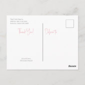 女の子のベビーシャワー お礼はがき ポストカード (裏面)