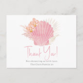 女の子のベビーシャワー お礼ポストカード ポストカード (正面)