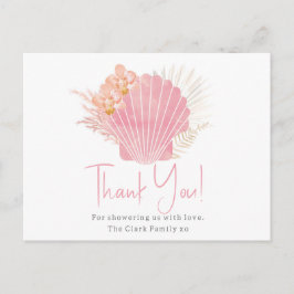 女の子のベビーシャワー お礼ポストカード ポストカード