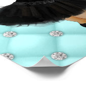 女の子のベビーシャワー ゲストブック シグネチャーポスター (角)