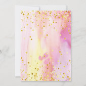 女の子のベビーシャワー 現代の水彩招待状 招待状 (裏面)