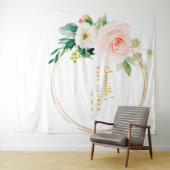 女の子のベビーシャワー 背景 フォトブース タペストリー (インサイチュ(横))