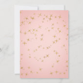 女の子のベビーシャワー 魔法のユニコーン ローズゴールド スパークル 招待状 (裏面)