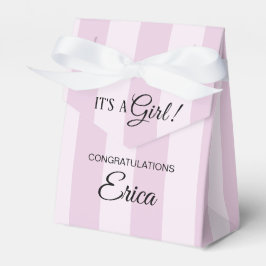 女の子のベビーシャワー 3"w x 1.5"l x 3.25"h フェイバーボックス