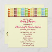 女の子のベビーシャワー: Bohoは詰まったなくまに点を打ちます 招待状 (正面/裏面)