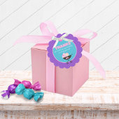 女の子のベビー人形の誕生日パーティーサンキューメッセージカード フェイバータグ