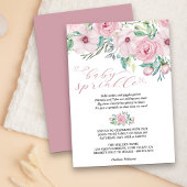 女の子のベビー散水カラーフローラ牡丹ブーケ 招待状