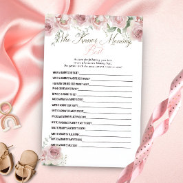 女の子のベビー開花の赤ちゃんシャワー誰がママを知っている