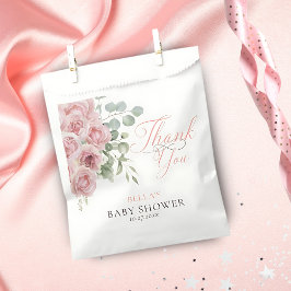 女の子のベビー開花ベビーシャワーありがとう フェイバーバッグ