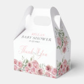 女の子のベビー開花ベビーシャワーありがとう フェイバーボックス (正面サイド)