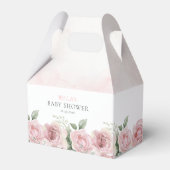 女の子のベビー開花ベビーシャワーありがとう フェイバーボックス (正面サイド)