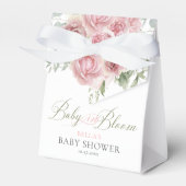 女の子のベビー開花ベビーシャワーありがとう フェイバーボックス (正面サイド)