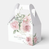 女の子のベビー開花ベビーシャワーありがとう フェイバーボックス (正面サイド)
