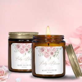 女の子のベビー開花ベビーシャワーステッカー スクエアシール