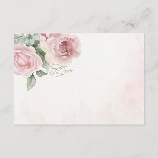 女の子のベビー開花赤ちゃんシャワー本ベビー エンクロージャーカード (裏面)