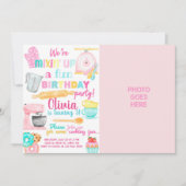 女の子のベーキング/料理写真の誕生日の招待状。i 招待状 (正面)