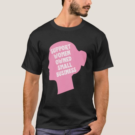 女の子のボスピンクのサポート女性が中小企業を所有 Tシャツ (正面)