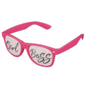 "女の子のボス"トレンディースクリプトのタイポグラフィ レトロサングラス (アングル)