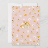 女の子のボーホー パンプキン ベイビー シャワー 招待状 (裏面)