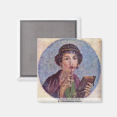 女の子のポートレート マグネット (正面/裏面)