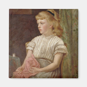 女の子のポートレート、1896年(キャンバスの油) マグネット