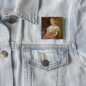 女の子のポートレート、1896年(キャンバスの油) 缶バッジ (インサイチュ)