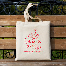 女の子のマイルドシック赤の手描きバチェロレッテ トートバッグ
