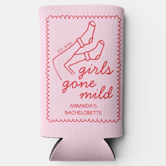 女の子のマイルドハンドドロー低鍵バチェロレッテ スリム缶クーラー (正面)