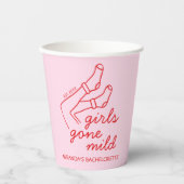 女の子のマイルドハンドドロー低鍵バチェロレッテ 紙コップ (正面)