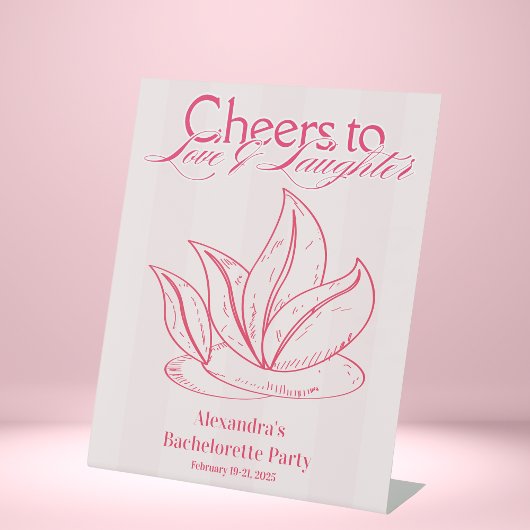 女の子のマイルドバチェロレッテドリンク 台座サイン