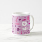 女の子のマグのためのかわいい事 コーヒーマグカップ (正面右)