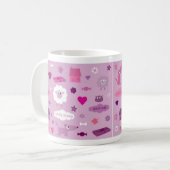 女の子のマグのためのかわいい事 コーヒーマグカップ (正面左)