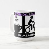 女の子のマグのような乗車 コーヒーマグカップ (正面左)