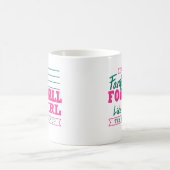 女の子のマグのギフトのようにおもしろいなファンタジーのフットボールの女性 コーヒーマグカップ (中央)