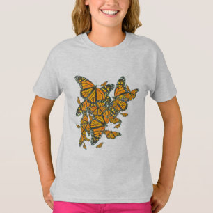 女の子のマダラチョウのワイシャツ-得られたMilkweedか。 Tシャツ