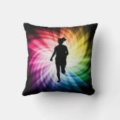 女の子のマラソン選手 クッション (裏面)