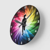 女の子のマラソン選手 ラウンド壁時計 (傾斜)