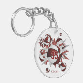 女の子のマルーンバスケットのボール星 キーホルダー (正面左)