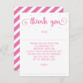 女の子のメッセージをカスタマイズ お礼メッセージカード ノートカード (正面/裏面)