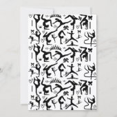 女の子のモダンな黒の体操10歳の誕生日 サンキューカード (裏面)