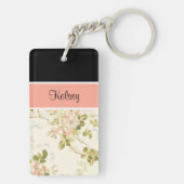 女の子のモノグラムのキーホルダー キーホルダー (裏面)