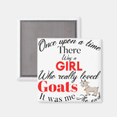 女の子のヤギ マグネット (正面/裏面)