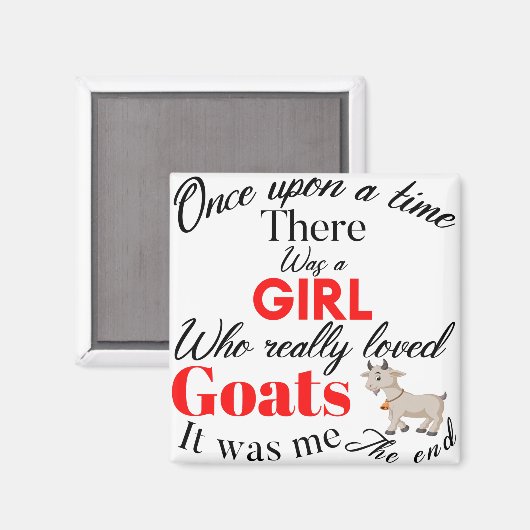 女の子のヤギ マグネット (正面/裏面)